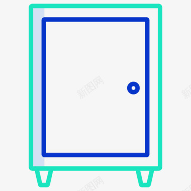 3d装饰储物柜家具装饰3轮廓颜色图标图标