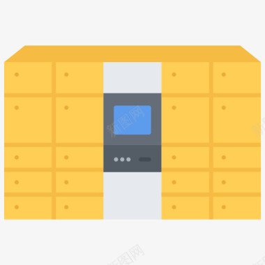 储物柜储物柜交付100扁平图标图标