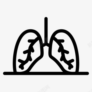 肺部受损解剖学医院肺部图标图标