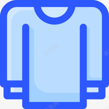 运动衫衣服154蓝色图标图标