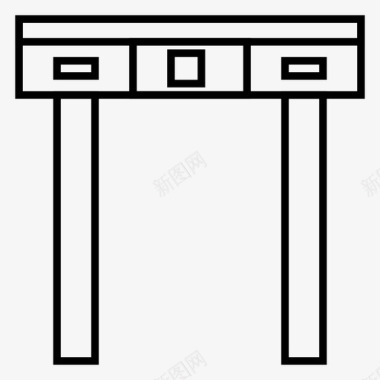 桌子桌子家具办公室图标图标