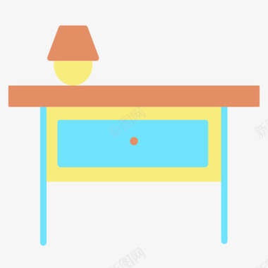 床头柜家具装饰5平图标图标