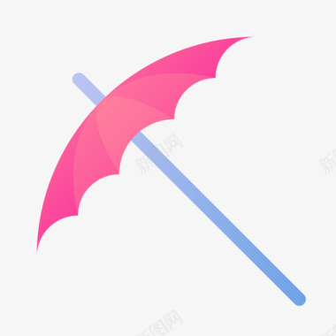 雨伞野餐64扁平图标图标