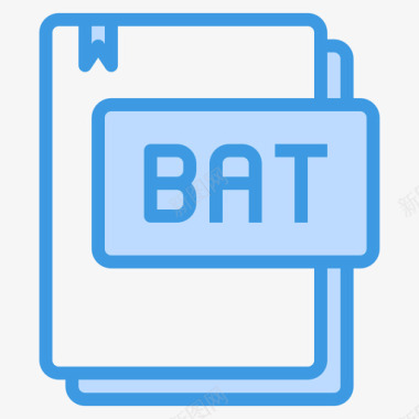 蝙蝠文件类型18蓝色图标图标