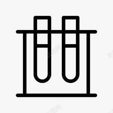 试管物理化学线性图标图标