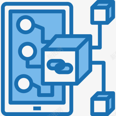 应用程序区块链27蓝色图标图标