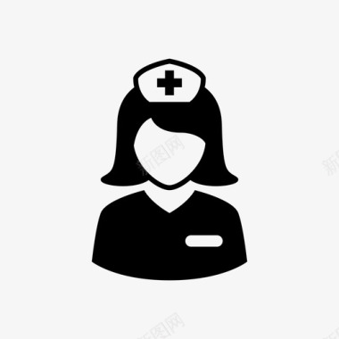 助理护士医务人员化身医疗保健图标图标