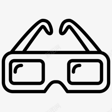 3d眼镜海报3d眼镜电影院电影图标图标