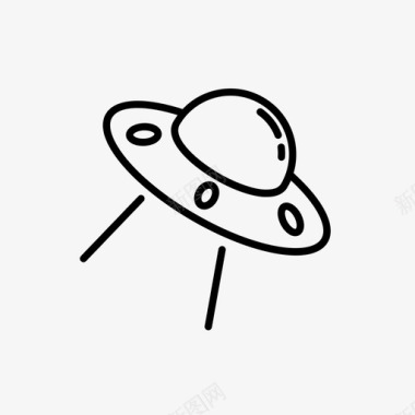 外星人ufo带光外星人天文学图标图标