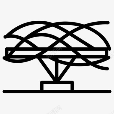 螺旋桥建筑双螺旋桥螺旋桥图标图标