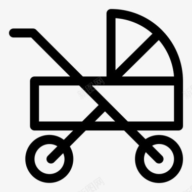 婴儿车智利可爱图标图标