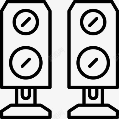 96dpi扬声器技术96线性图标图标