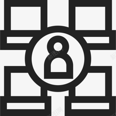 服务器用户数据库和服务器15线性图标图标