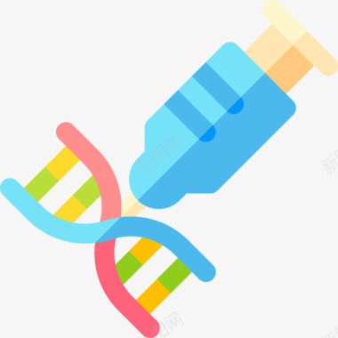 工程简历Dna生物工程16扁平图标图标