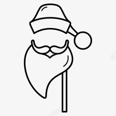 圣诞老人服装圣诞人物派对装饰图标图标