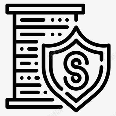 安全大数据80线性图标图标