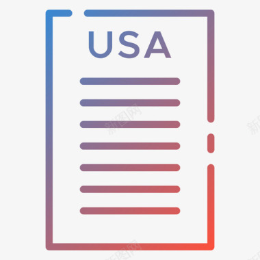 独立宣言美国18梯度图标图标