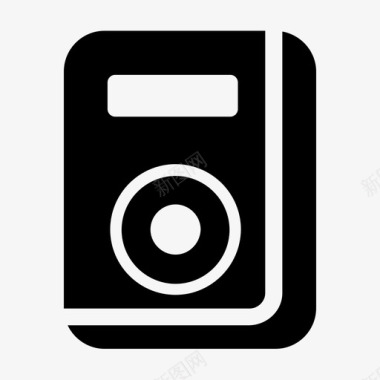 金色音乐符号扬声器大声音乐图标图标