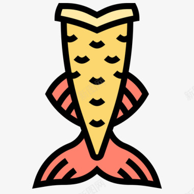 美人鱼潜水16线性颜色图标图标