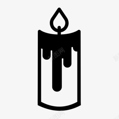温泉蜡烛圣诞圣火图标图标