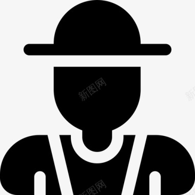 农夫工作和职业化身2填充图标图标