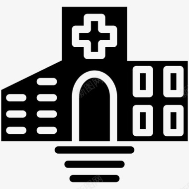 医疗援助医院援助建筑图标图标