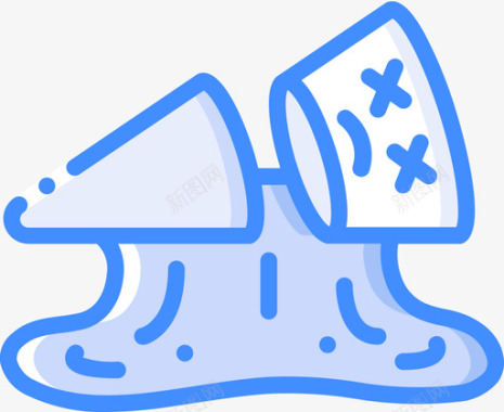 冰激凌夜活食品蓝色图标图标