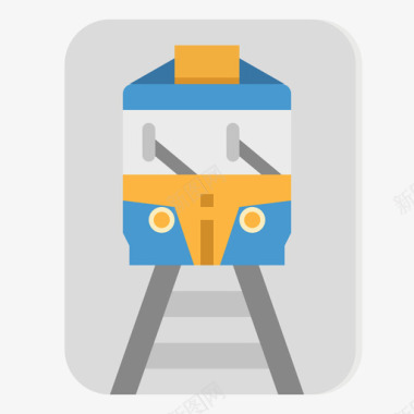 公共交通标识车站公共交通16号扁平图标图标