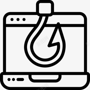 网络钓鱼诈骗2线性图标图标