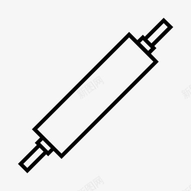 披萨菜谱擀面杖烘焙面团图标图标