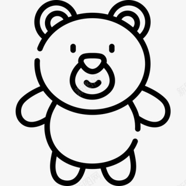 毛绒的玩具狗毛绒玩具游乐园47直线型图标图标