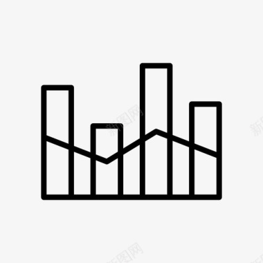 彩色信息图表信息图表条形图业务营销图标图标