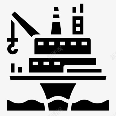 油平台石油加注图标图标