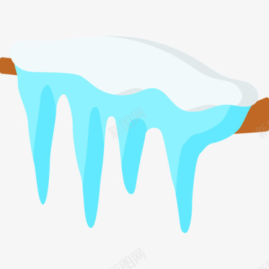 冬季十无冰柱冬季自然15扁平图标图标