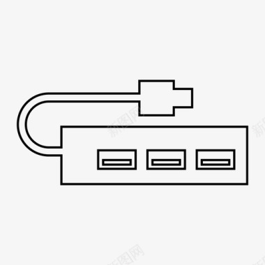 耳机线性图标HUB & Docking线性图标