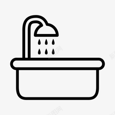 浴缸浴室卫浴图标图标
