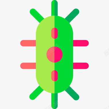 细菌滋生细菌健康74扁平图标图标