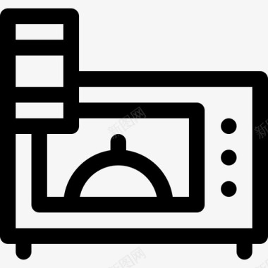 微波炉微波炉domotics18线性图标图标