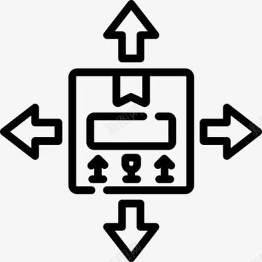 流动感包装物流80直线图标图标