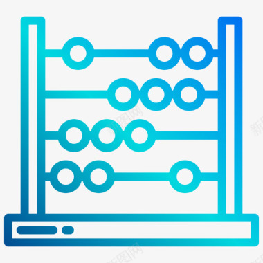 古算盘算盘126学校线性梯度图标图标