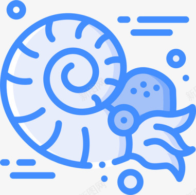 鹦鹉螺侏罗纪4蓝色图标图标