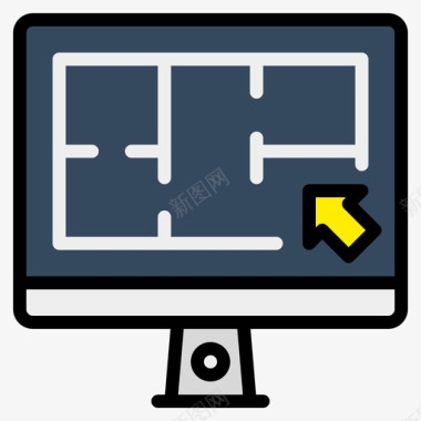 精美布置平面布置图建筑70线颜色图标图标