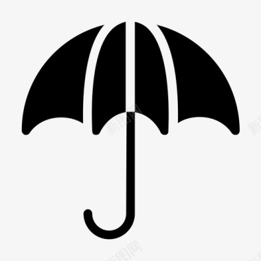 雨水易碎伞保护雨水图标图标