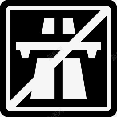 结束高速公路英国路标2填充图标图标