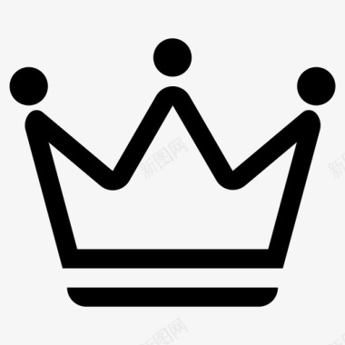 会员招募皇冠 王冠 会员 身份 等级 认证 线性图标