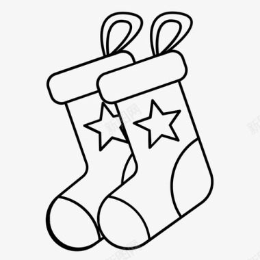 端午节饰品圣诞袜装饰品圣诞老人图标图标