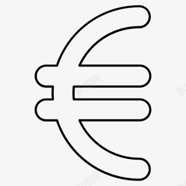 欧元货币财富图标图标