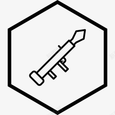 火箭漂浮发射器军用导弹图标图标