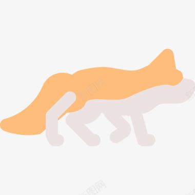 狐狸野生动物5扁平图标图标