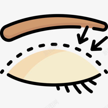 整形宣传海报眼睛整形手术39线颜色图标图标